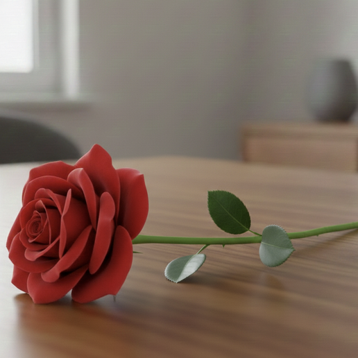 Valentine Flower 3D Model STL – Romantic Floral Design for 3D Printing