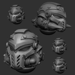 Untitled-1.jpg 3D file Armored Knight Heads・3D print design to download, artiiicus