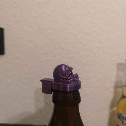 Bottle cap football helmet 3D model