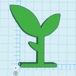 planta-verde.png STL file Plant kawaii hair brooch・3D printable model to download