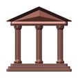 Fluted-Double-sided-ornament-book-ends-Greek-key-pillar-Greek-Parthenon-relief-10.jpg Vintage pattern fluted pillars ornament Parthenon relief decor 3D print model