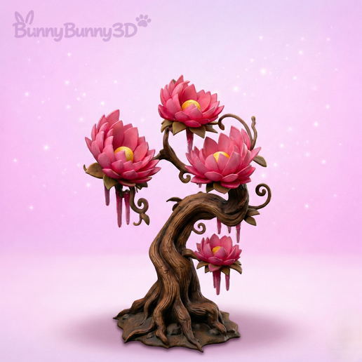 Fantasy Flower Tree Figure – Magical Decorative Statue