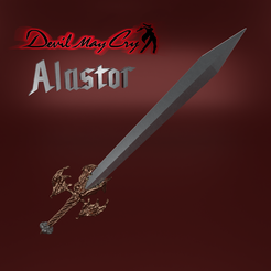 Alastor Sword – Devil May Cry 1 Cosplay Weapon STL | 3D Printable Prop - Image 1
