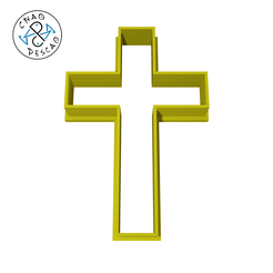 Cross_6x4cm_CP.png STL file Cross - Cookie Cutter - Fondant - Polymer Clay・3D printer design to download, Cambeiro