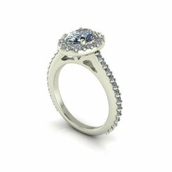 1.jpg STL file Solitaire Sid Stone Diamond Ring R03・3D printable model to download