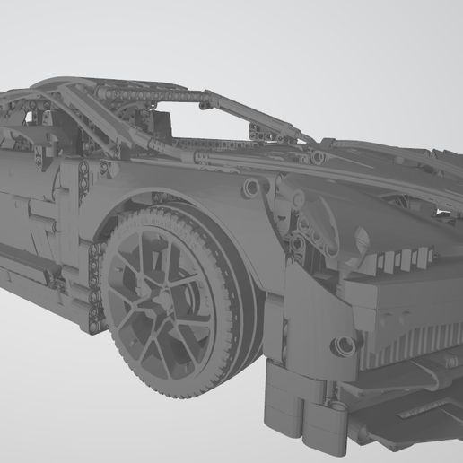 Bugatti Chiron one-piece 3D model