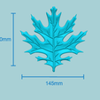 asize.png 13 Oak Tree Leaves Collection - Molding Artificial EVA Craft