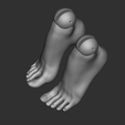 5.png Feet (F1) 3D model bjd doll \ Female \ figurines \ articulated doll \ ooak \ 3d print \ character \ legs