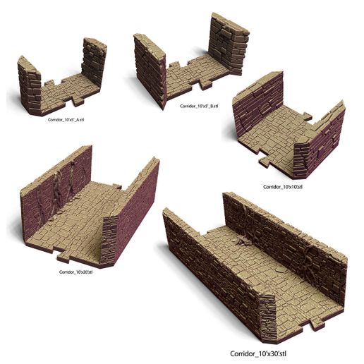 corridors.jpg PuzzleLock Dungeon II, modular terrain for tabletop RPG