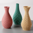 Dried-Flower-Vase-3D-print-1.png Set 3 Modelle getrocknete Blume Vase 3D-Druck