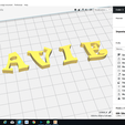 CURA.png RAVIE font uppercase 3D letters  STL file
