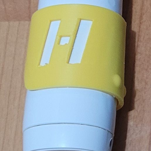 Oral-B toothbrush color ring, letter 'H'  (whole alphabet available) - 3D model önizlemesi