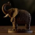 EC7.jpg Auspicious Elephant - "Gajraj" 3D STL File for DIY Home Decor