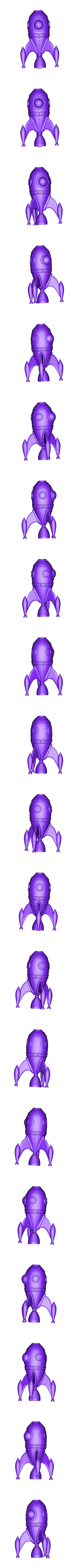 1950s_spaceship_v1_gcreate_logo.STL Archivo STL gratis gCreate Rocket・Modelo para descargar y imprimir en 3D, gCreate