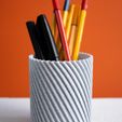 twisted-pencil-holder-slimprint-desk-organization.jpg Desk Organizer Set, Twisted & Zigzag Pencil Cups | Vase Mode