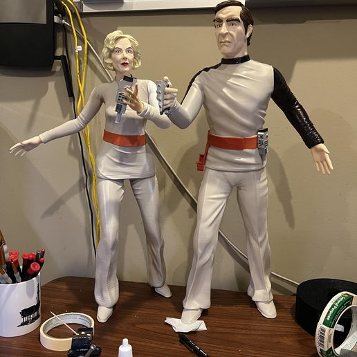 ジェリー·アンダーソン SPACE1999 DOCTOR RUSSELL マテル 🛰 Space 1999 Koenig and Dr Russell figures・3D Print with the