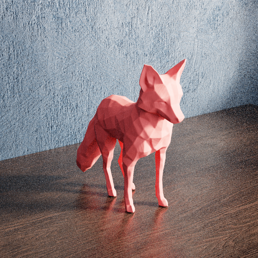 🦊 Low Poly Fox・ STL File for 3D printing・Cults