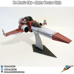 NMS AVS 1.jpg STL-Datei Alpha Vector Ship from No Man's Sky kostenlos・Vorlage für 3D-Drucker zum herunterladen