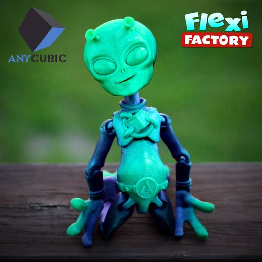 Flexi-Factory-Dan-Sopala-Anycubic-Alien-_09.jpg Free STL file Anycubic Flexi Print-in-Place Alien・3D printing design to download, FlexiFactory