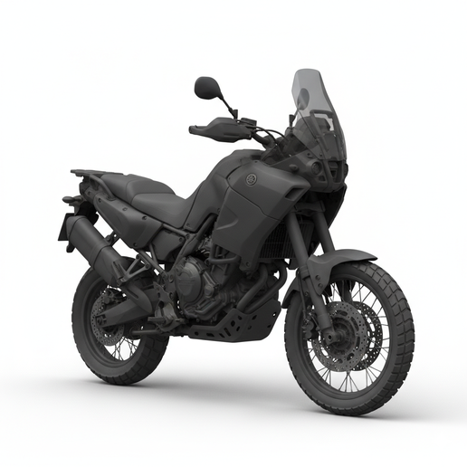 Yamaha Tenere 1200 street bike STL, split parts motorcycle STL, custom motorcycle STL, steampunk motorcycle STL, cartoon motorcycle STL, motorcycle keychain STL, FDM friendly motorcycle, stretched swingarm bike STL, 1:6 motorcycle, motorcycle workshop STL