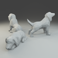 1.png Low polygon retriever 3D print model  in three poses