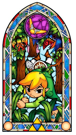 Free STL file LITHOPHANE STAINED GLASS ZELDA WINDWAKER 3RD MODEL ...