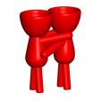 Enamorados_N7_Rojo_1.png Бесплатный STL файл SET DE 8 MACETAS ENAMORADOS ROBERT PLANTS - SET VASE 8 FLOWERPOT ROBERT IN LOVE・Идея 3D-печати для скачивания