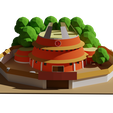 1.png Lowpoly Hokage Tower From Naruto anime made In Blender