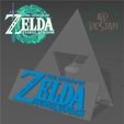 1.jpg Zelda Tears of the Kingdom Triforce Phone stand Tealight