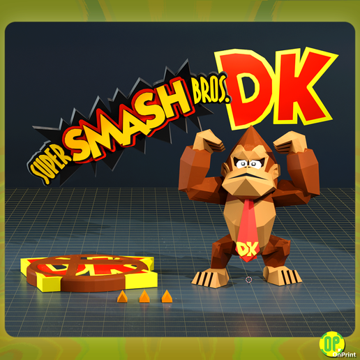 🦸 DONKEY KONG SmashBros64 Multicolor 3D File for 3D - Main Image