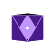 Octahedron without numbers hole.stl Dado Polyhedron Planters - set of 3