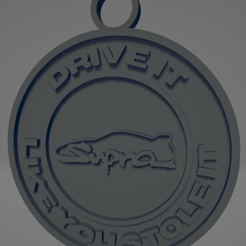 descarga-2023-05-22T193710.465.png STL file "Drive it like you stole it (Toyota Supra)" Keychain・3D printing idea to download