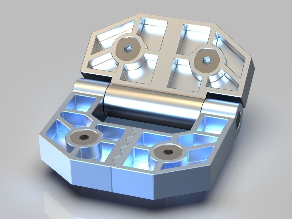 Download STL file Two-Part Hinge • 3D printing object ・ Cults