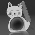 ALEXA_ECHO_DOT_5_CAT_SMARTPHONE.jpg 2 em 1 Suporte Para Iphone e Alexa Echo Dot 4a e 5a Smart Cat