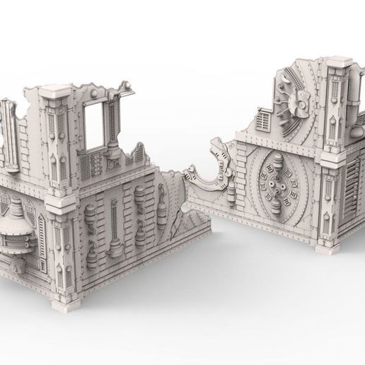 2 6x6x6" Industrial Building sample for wargame