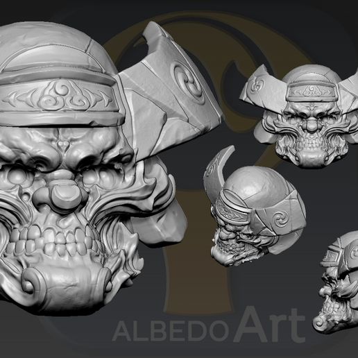Oni Yokai Head3 - 3D model önizlemesi