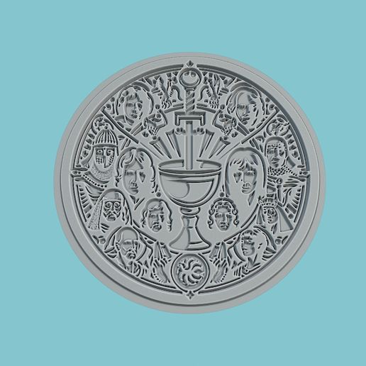 b_127.jpg Monty Python and the Holy Grail Movie Medallion  Monty Python and the Holy Grail 3d  Model Stl Obj