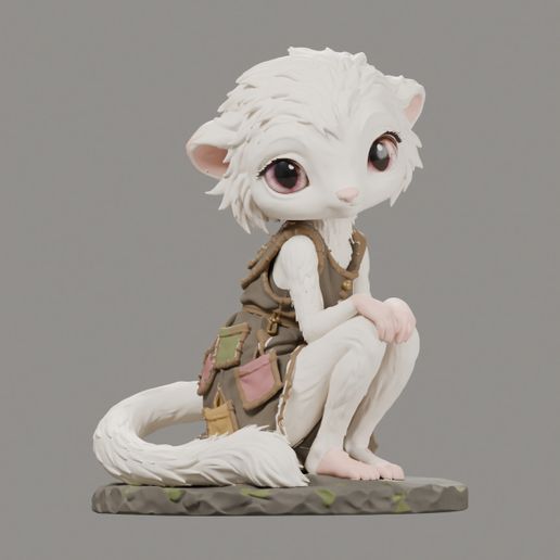 When the Moon Hatched — Uno the Miskunn | Pink-Eyed Fantasy Creature STL