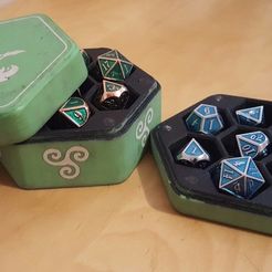 c182ffc01b47009361ef6f3fbee0303c_display_large.jpg Free STL file Hexagonal Dice box middel Triskel・Template to download and 3D print