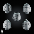 HELMET_CRUSADERS_SET4.png Crusader Helmets Set 4 - 5 Knightly Heads - Heroic 32mm Scale [Supported] : Zen Cart!, The Art of E-commerce