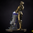 032923-StarWars-C3PO-R2-Dio-image-004.png C3P0 AND R2D2 Sculpture - Star Wars 3D Models - Tested and Ready for 3D printing