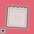 45-1.jpg Valentine's day cookie cutters - #60 - 14th of February (calendar sign) (style 1)