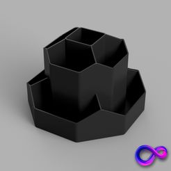 1.jpg 3D Geometric Modular Desk Organizer – Space-Efficient and Minimalist Design