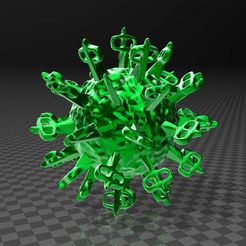 corona-china-variante.jpg STL-Datei corona virus china variante - non commercial-share alike kostenlos・3D-druckbares Objekt zum herunterladen