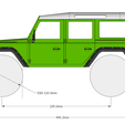 side_view.png Land Rover Defender 110 4-türige Karosserie 1/10 SCALE OFF-ROAD CRAWLER BODY | Radstand 285mm