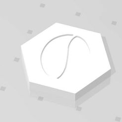 D2 - Coffee Bean.jpg STL file D2 - Coffee Bean Symbol Logo・Model to download and 3D print