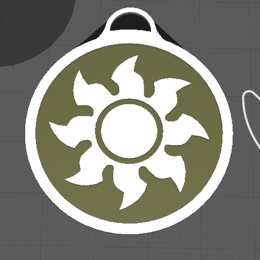Key ring mana white Magic 3D model