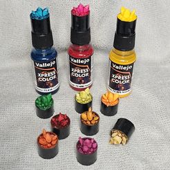 Rainbow-V-New-Crystal.jpg CRYSTALS - VALLEJO NEW XPRESS COLOUR COLOR TRANSLUCENT BOTTLE SWATCH CAP - 18ML