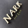 IMG_7902.jpg NARK font uppercase 3D letters STL file