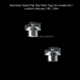 Nuevo-proyecto-2022-04-26T140659.972.png Stainless Steel Flip Top Filler Cap for model kit / custom diecast / RC / Slot